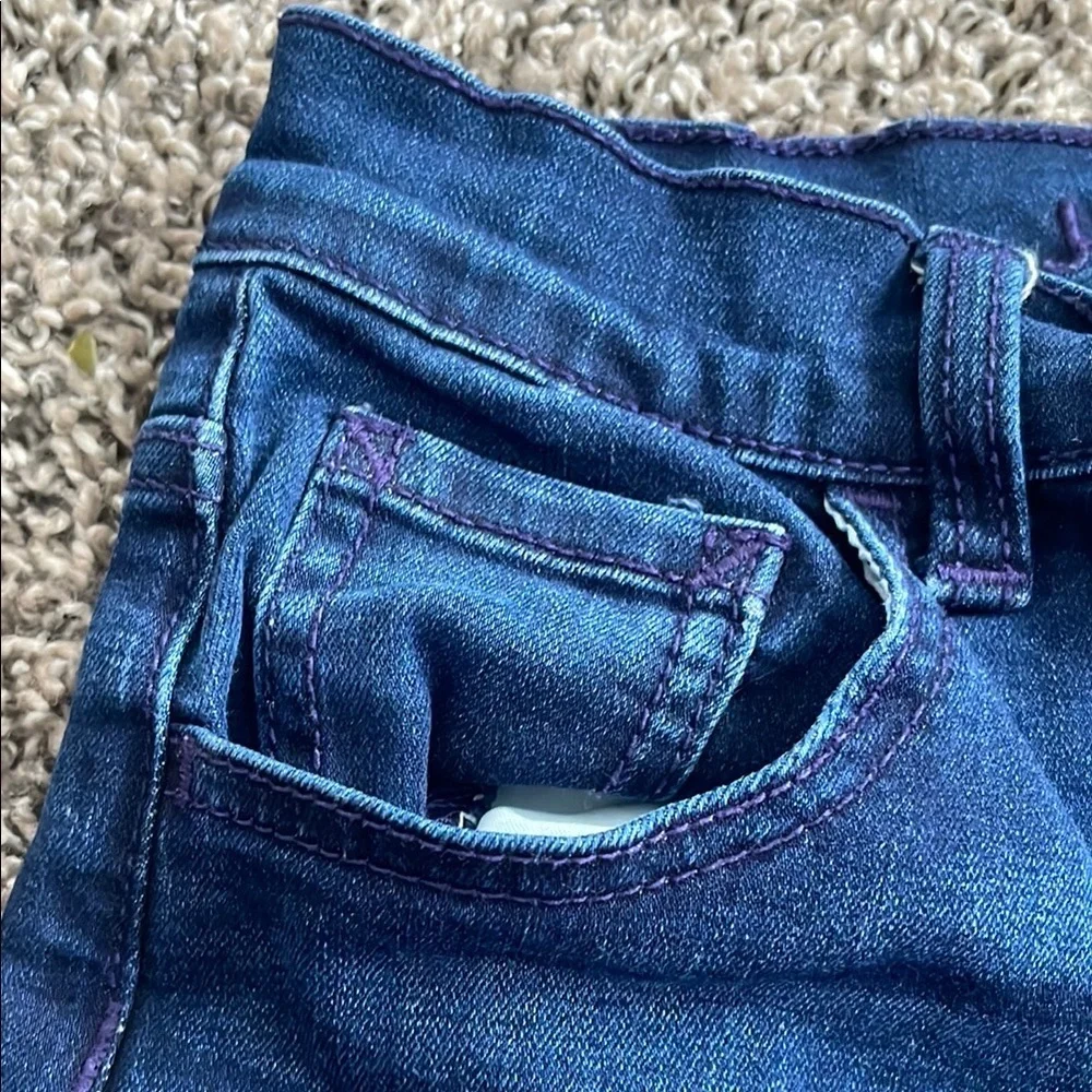 Justice Kids' Distressed Dark Blue Jeans
